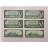 Image 2 : 6x Canadian 1867-1967 $1 Bank Notes