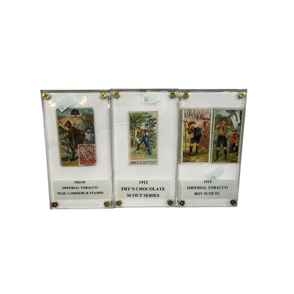 3x Antique Cigarette & 1x Chocolate Cards: Imperial Tobacco & Fry's Chocolate