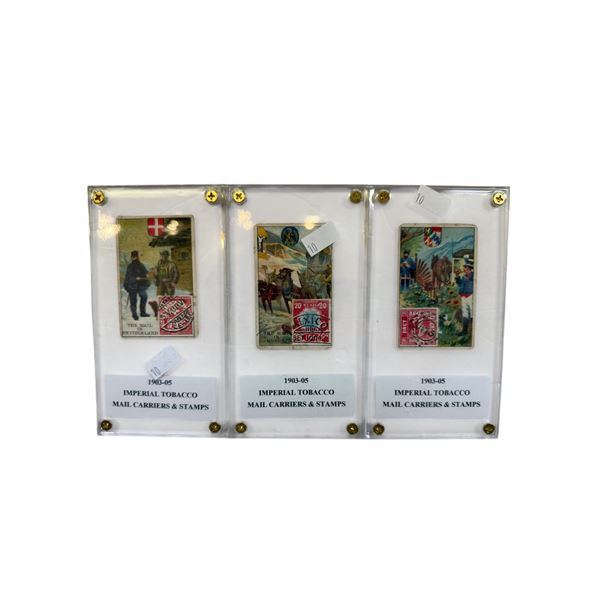 3x Antique Imperial Tobacco Cigarette Cards : Mail Carriers & Stamps