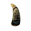 Image 2 : Vintage CLB Signed Scrimshaw Carved Marine Ivory
