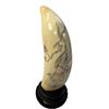 Image 3 : Vintage Murtaugh Scrimshaw Carved Marine Ivory On Wooden Stand