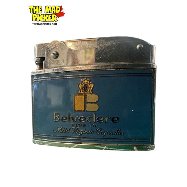 Vintage Penguin Belvedere Cigarette Advertising Lighter