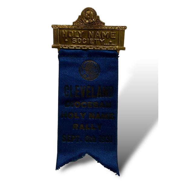 1931 Holy Name Society Ribbon Badge
