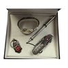 Image 2 : Calvin Hill 4x Piece Set: Wrist Watch, Pen, Swiss Army Knife, & Key Fob