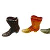 Image 3 : 5 Vintage Art Glass Shoes (1 Cadmium)