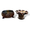 Image 1 : 2x Vintage Carnival Glass Collectibles