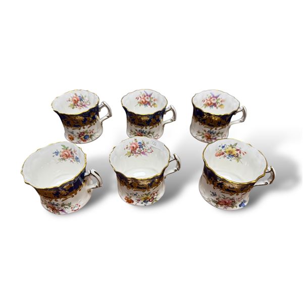6x Vintage Hammersley & Co. Tea Cups