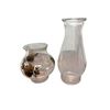 Image 3 : 3x Vintage Oil Lamp Chimneys (1 Hand Painted)