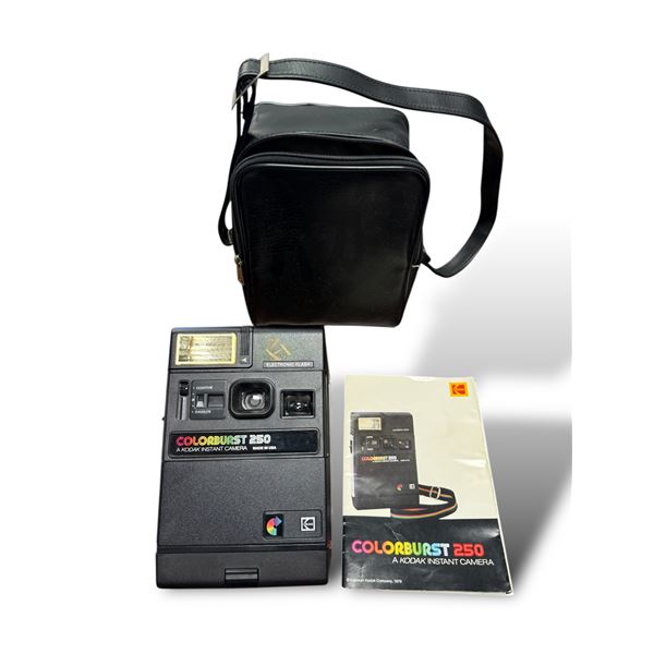 Vintage Kodak Colorburst 250 Instant Camera With Original Case