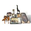 Image 1 : Vintage Variety: Leather Camels, Stain Glass Style Coca-Cola Phone, Animal Wall Art, & More