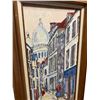Image 3 : Vintage Original Oil On Canvas Painting European Street Scene