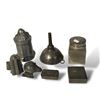 Image 1 : Vintage Pewter Items: Molds, Container, & Funnel