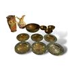 Image 1 : Vintage Variety: Brass Bowls/Plates & 2x Pottery Pieces (1 Hull)