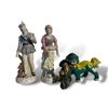 Image 1 : Vintage Figurines: Porcelain People, Foo Dog, Mud Man