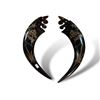 Image 1 : 2x Vintage Carved Horn Wall Art "Philippines / Manila "