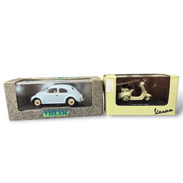 2x Collectible Die Cast Cars: Vespa & Vitesse
