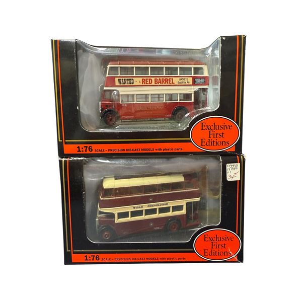 2x Vintage Precision Die-Cast Models First Editions Double Decker Busses 1:76th Scale