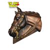 Image 3 : 2x Vintage Horse Head Chalkware Wall Art