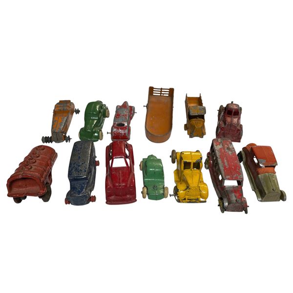 Assorted Vintage Toy Cars: Tooties Toy, Cast Iron, & More