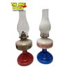 Image 1 : 2x Vintage Coloured Bottom Oil Lamp