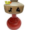 Image 2 : 2x Vintage Coloured Bottom Oil Lamp