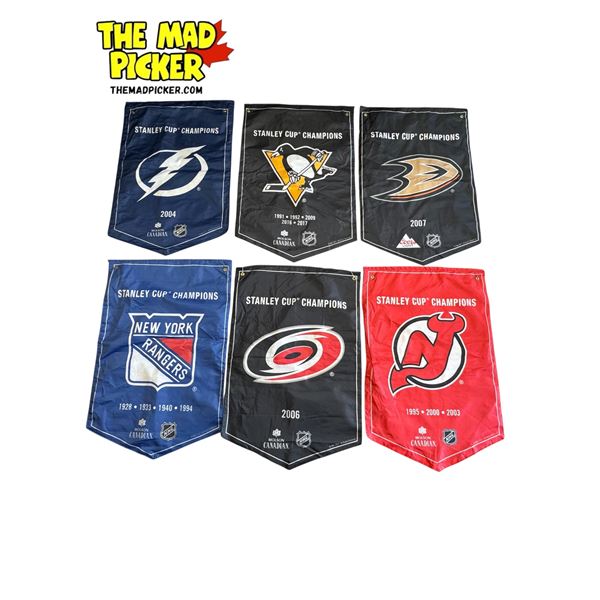 6x Molson Canadian NHL Stanley Cup Champions Hockey Flags