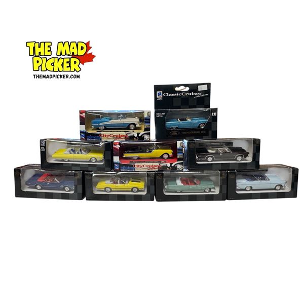 9x New Ray Toy Cars: City Cruiser, Classic Cruiser