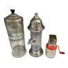 Image 1 : 3x Vintage Collectibles: Androck Nut Meat Chopper, Barbicide Container, & Fire Hydrant Container