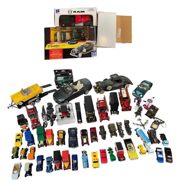 Assorted Toy Cars & Motorcycles: Signature, Maisto, NewRay, Ertl, Lledo, & More