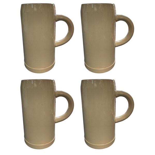 4x Vintage Stoneware Mugs Made In Western Germany