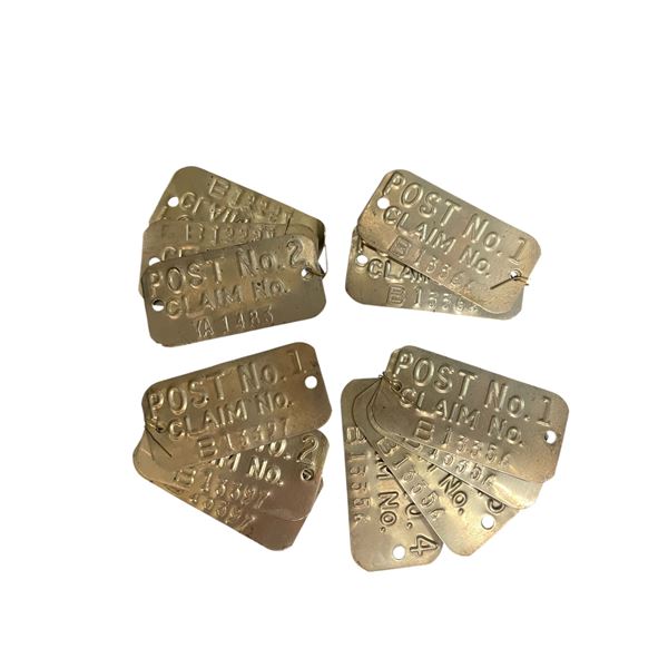 Assorted Vintage Metal Postal Tags
