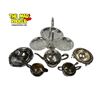 Image 1 : Assorted Plated Items: Cake Plate, Teapot, Sugar, Creamer, & More