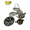Image 2 : Assorted Plated Items: Cake Plate, Teapot, Sugar, Creamer, & More