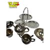 Image 3 : Assorted Plated Items: Cake Plate, Teapot, Sugar, Creamer, & More
