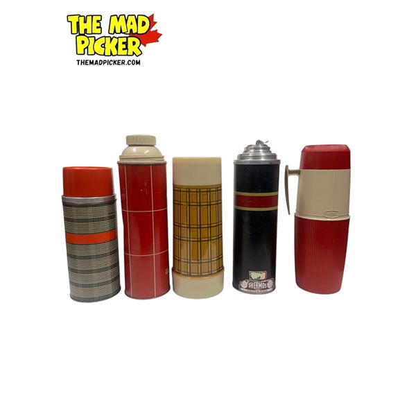 5x Vintage Thermos'