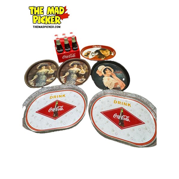 Vintage Coca-Cola Collectibles: Trays & Cookie Jar