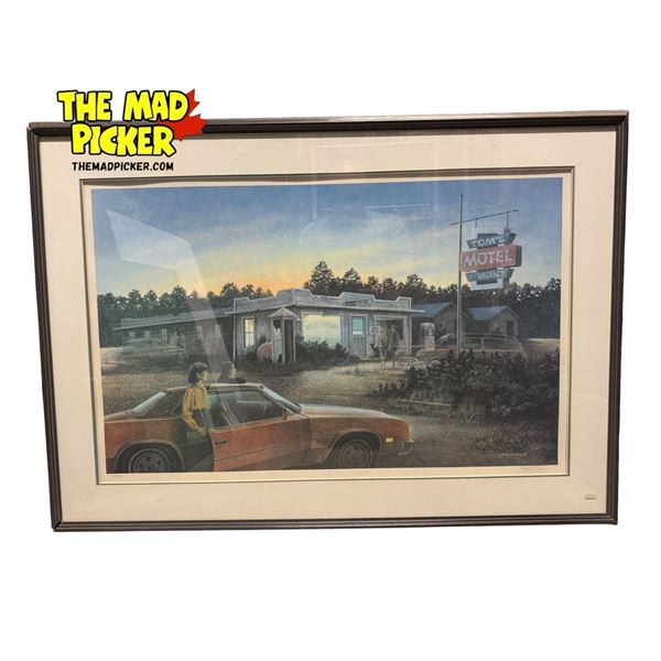 1987 James Lumbers Signed L.E.P. 230/390 Tom's Motel