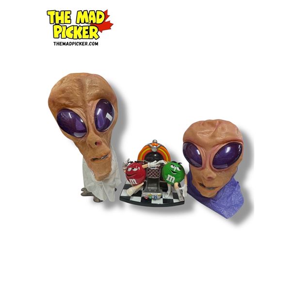 Vintage Collectibles: Alien Masks + M & M Dispenser