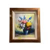 Image 1 : Vintage Original Oil On Canvas Painting Still Floral Scene