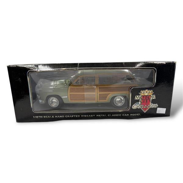 New Motor City Classics 1949 Ford Woody Wagon 1:18th Scale Die Cast Car