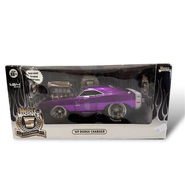 Muscle Machines 1969 Dodge Charger 1:24th Scale Die Cast Car