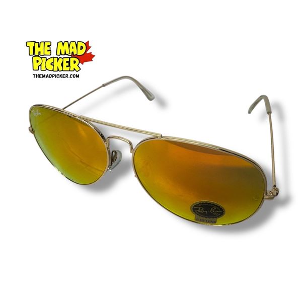 New Authentic Ray-Ban Aviator G-15 Lens Gold Frame Sunglasses