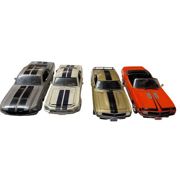 4x Die Cast Collectible Cars: Jada Toys, Ertl, Road Legends