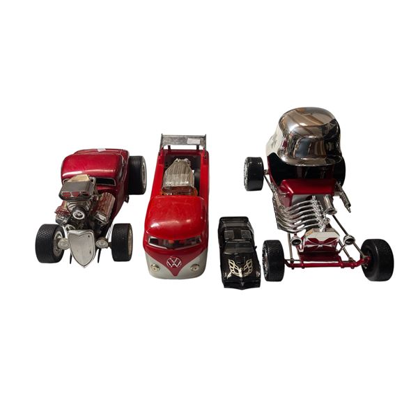 4x Collectible Cars: Muscle Machines, Hot Wheels, & More