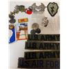 Image 3 : Assorted Vintage USA Military Patches, Buttons, Pins, & Badges