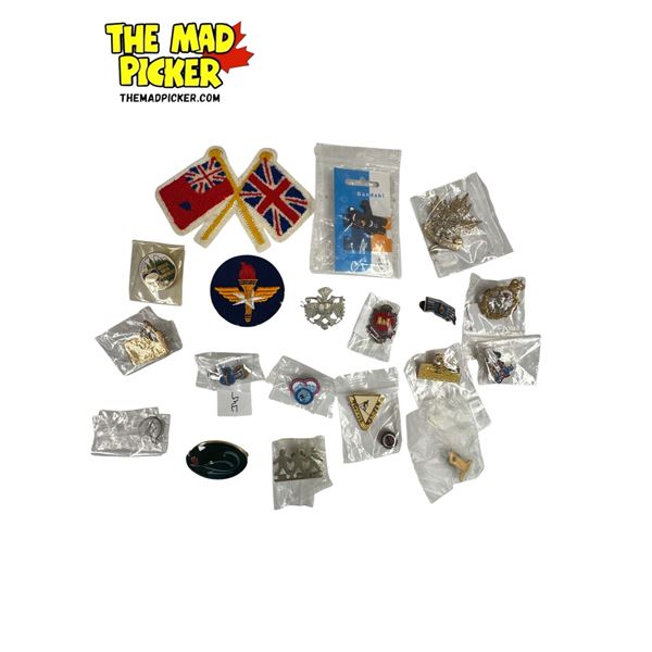 Vintage Variety: Military Patches, Pins, Curling Pins, & More