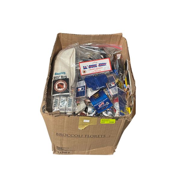 Vintage Sports Collectibles: Pins, Toothbrushes, Money Pouch, Socks, Flashlight, Toys, & More