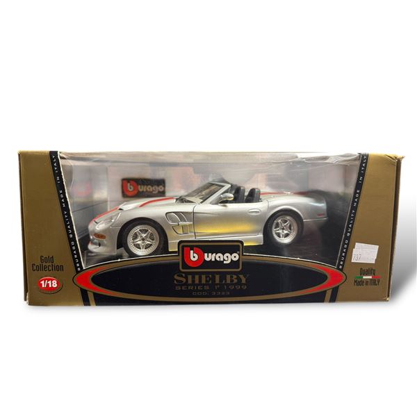 New Burago Shelby Series 1 1999 Gold Collection 1:18 Scale Die Cast Car