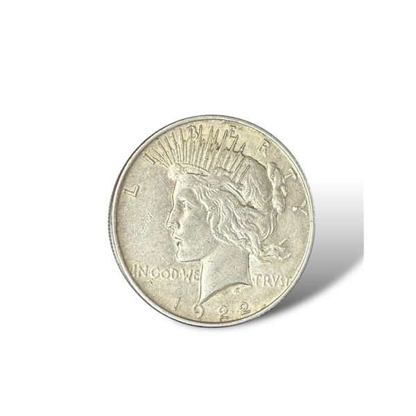 1922 American Silver Peace Dollar Coin
