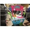 Image 2 : Kids Play Coffee Shop & Ice Cream Cart w/ Accessories